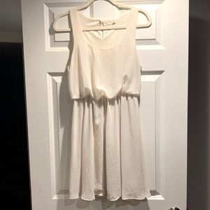 Sheer cream white dress